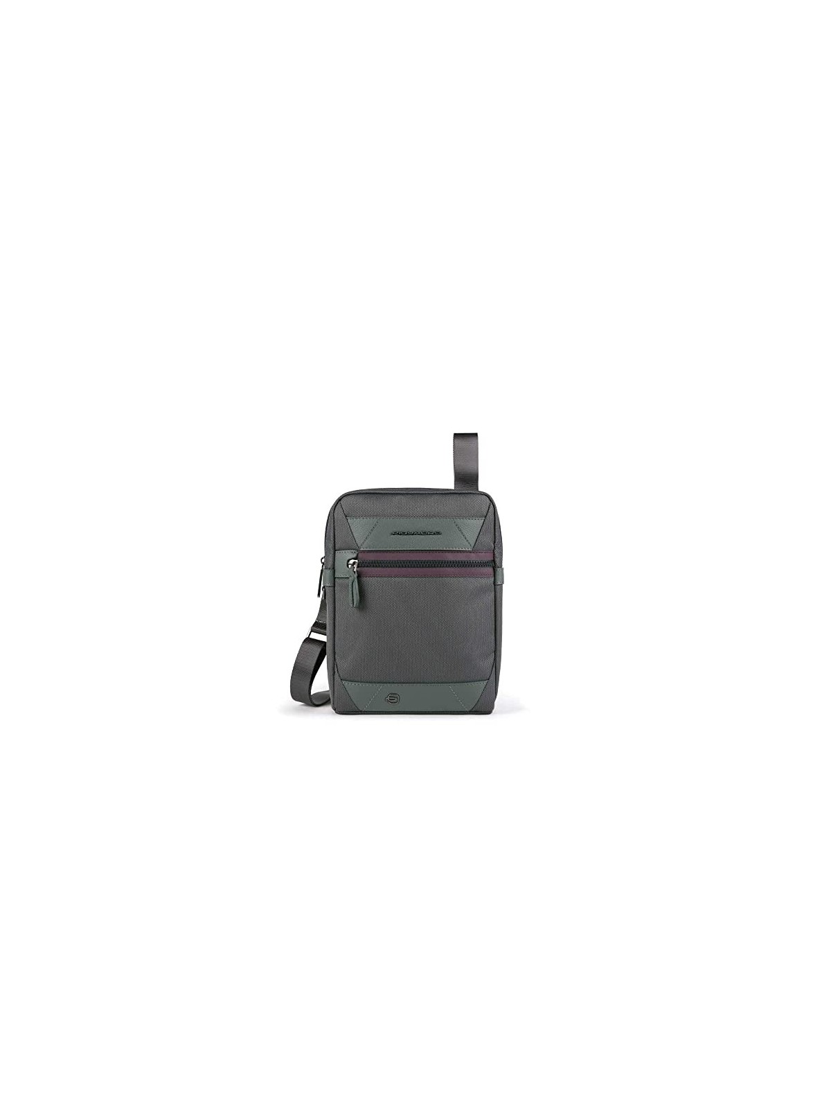 Piquadro Trakai Small Shoulder Bag in Recycled Materials Green 27 x 21 x 5 cm men