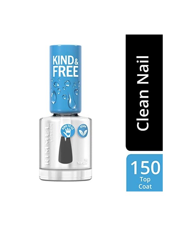 Rimmel London Smalto per Unghie Gentile e Libero 8 ml 150 Top Coat donna