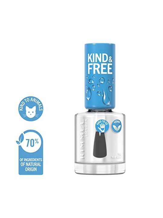 Rimmel London Smalto per Unghie Gentile e Libero 8 ml 150 Top Coat donna