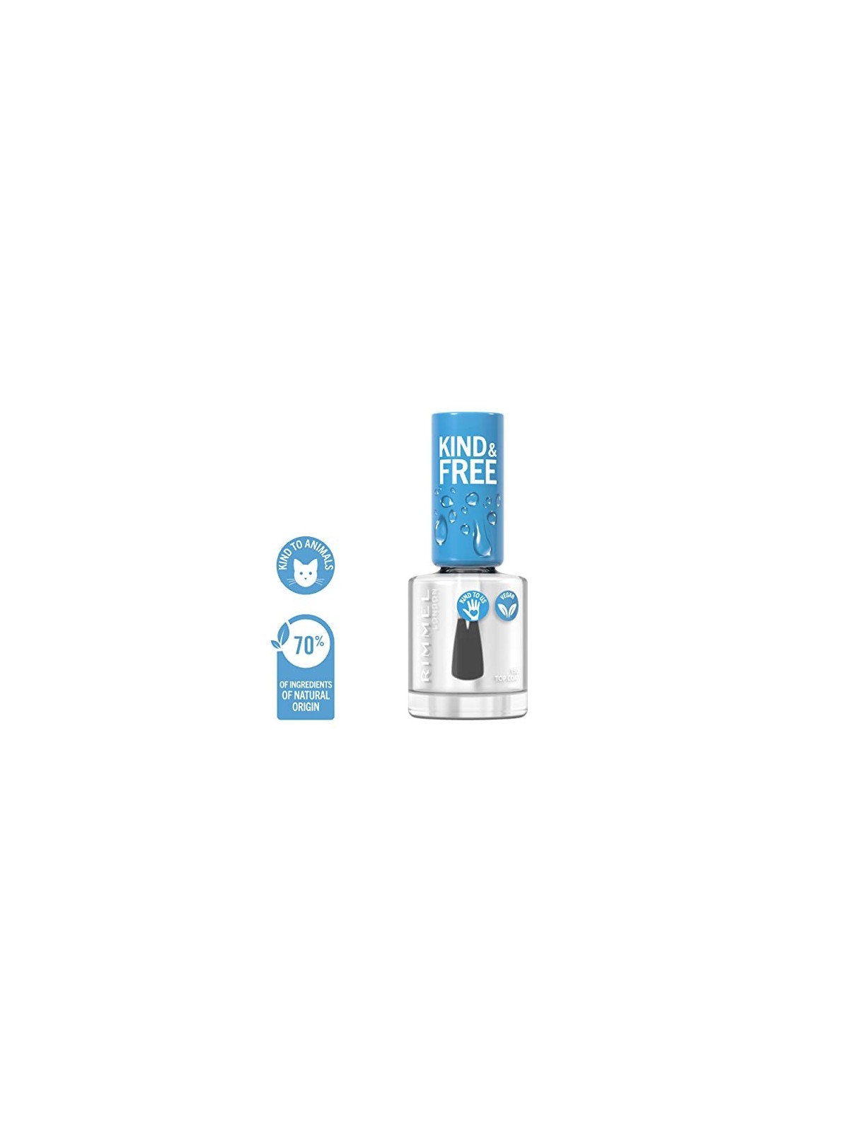 Rimmel London Smalto per Unghie Gentile e Libero 8 ml 150 Top Coat donna