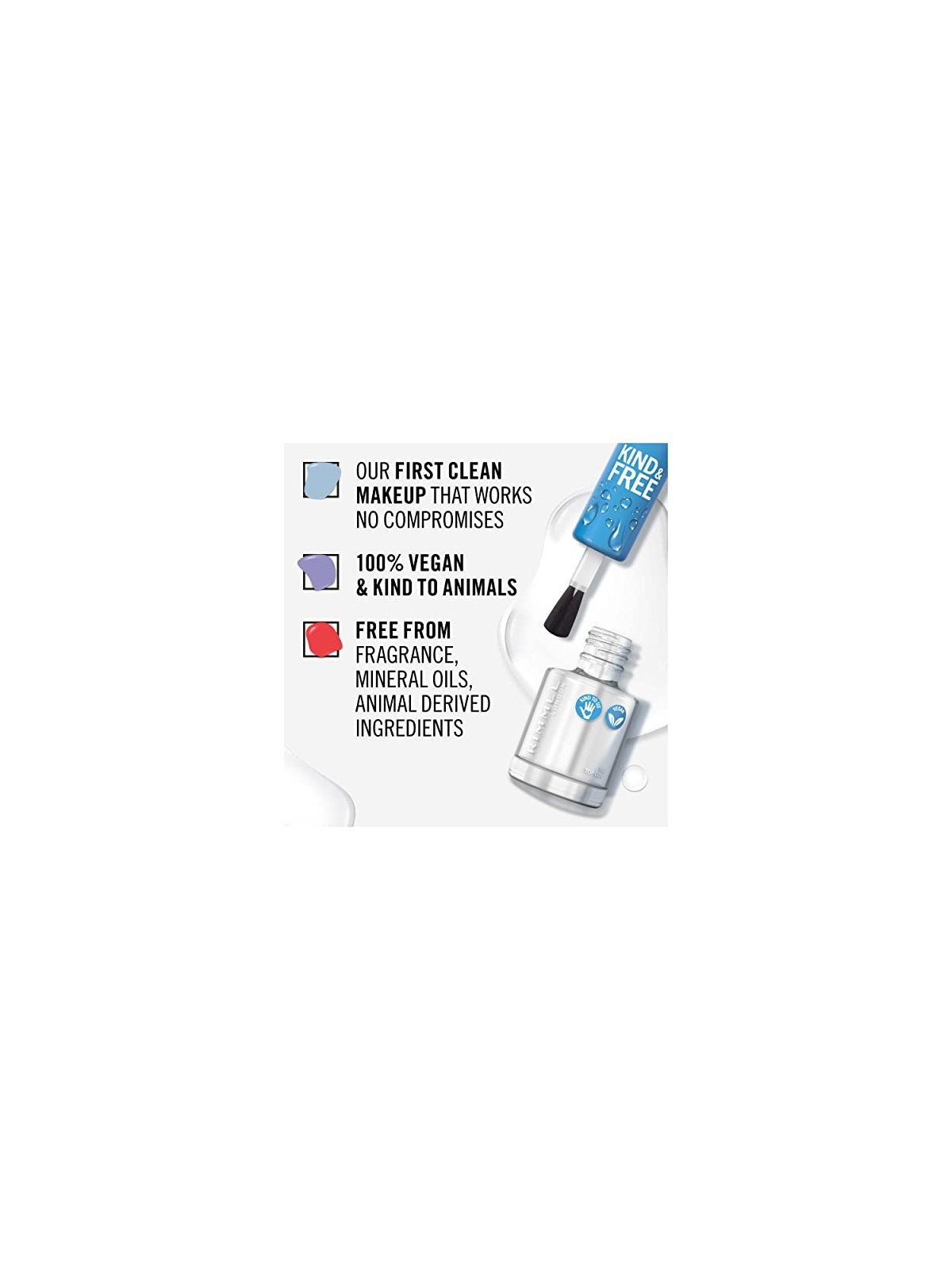 Rimmel London Smalto per Unghie Gentile e Libero 8 ml 150 Top Coat donna
