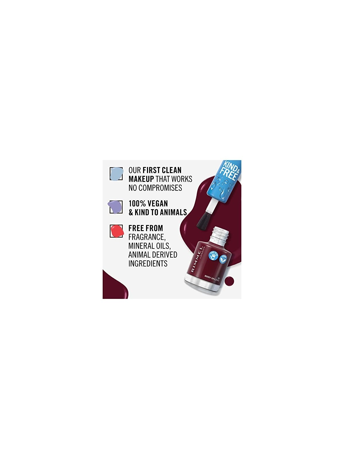 Rimmel Smalto gentile e gratuito 8 ml donna 157 Berry
