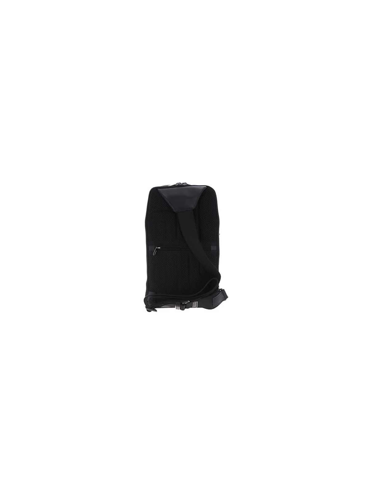 Zaino Monospalla Piquadro in Pelle Nero 19x32x8 cm