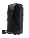 Zaino Monospalla Piquadro in Pelle Nero 19x32x8 cm