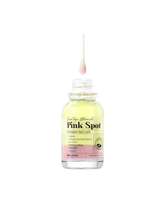 Mizon Pink Spot Good Bye Blemish Overnight Spot Care Siero Notte 19ml donna Mizon www.essenzetotalstyle.com 
