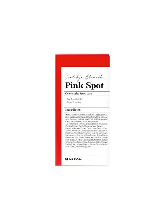 Mizon Pink Spot Good Bye Blemish Overnight Spot Care Siero Notte 19ml donna Mizon www.essenzetotalstyle.com 