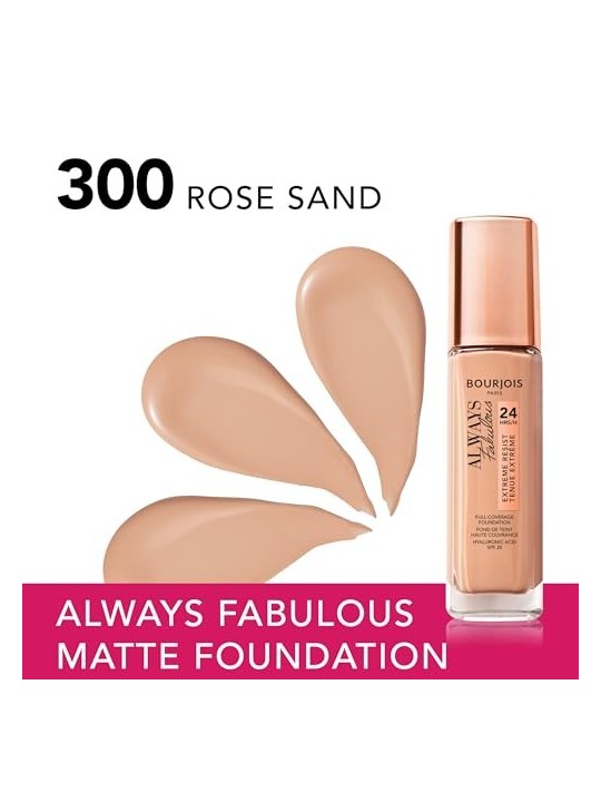Bourjois Always Fabulous 24H Foundation SPF20 30ml Rose Sand