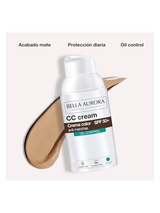 Bella Aurora CC CREAM antimacchie senza olio SPF50 30ml donna