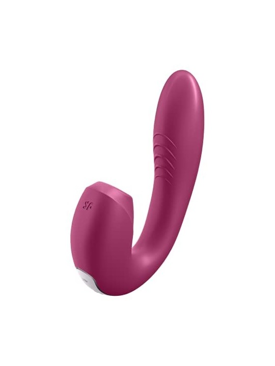 SATISFYER Sunray Stimolatore e Vibratore ad Aria di Lampone con App 1un Donna
