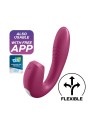 SATISFYER Sunray Stimolatore e Vibratore ad Aria di Lampone con App 1un Donna