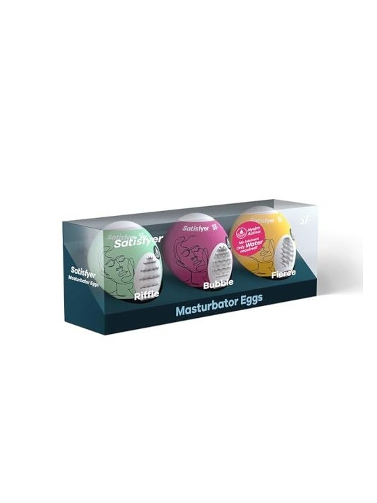 Satisfyer Assortimento di Uova Masturbatorie 3 in 1 - Unisex
