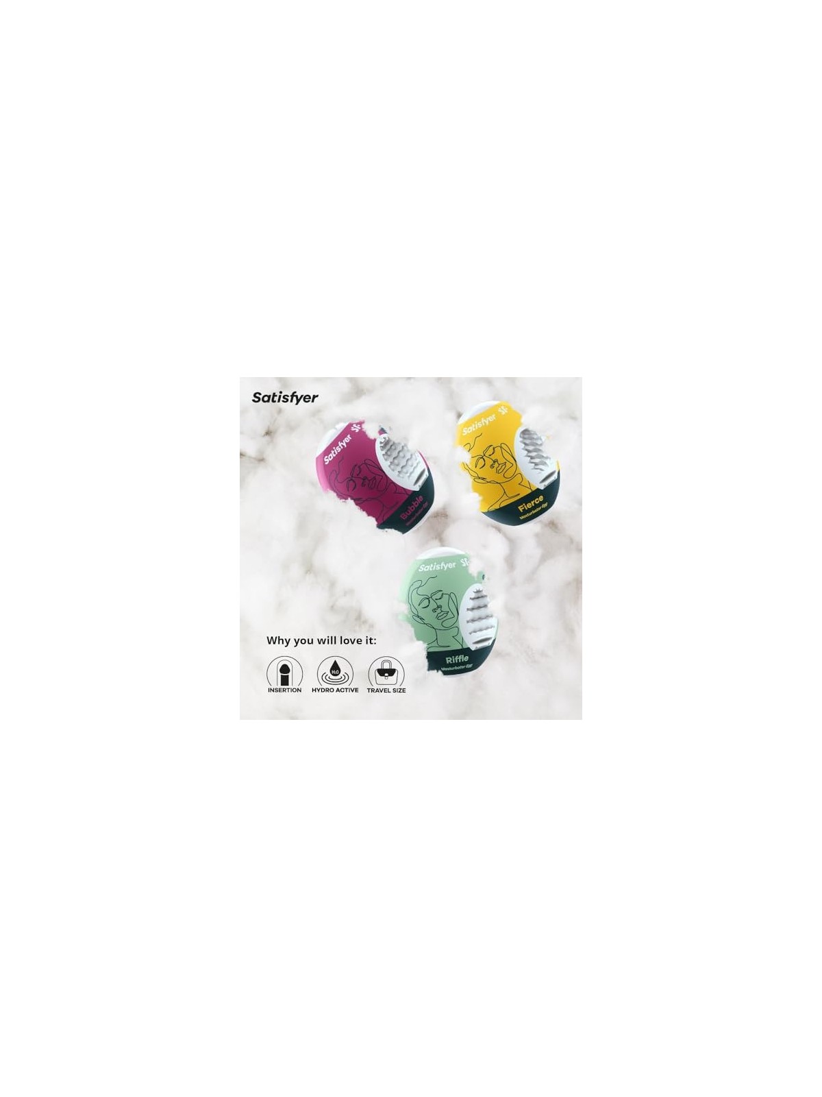 Satisfyer Assortimento di Uova Masturbatorie 3 in 1 - Unisex
