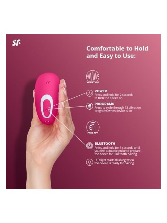 SATISFYER Top Secret Vibratore Rosa 1un Unisex