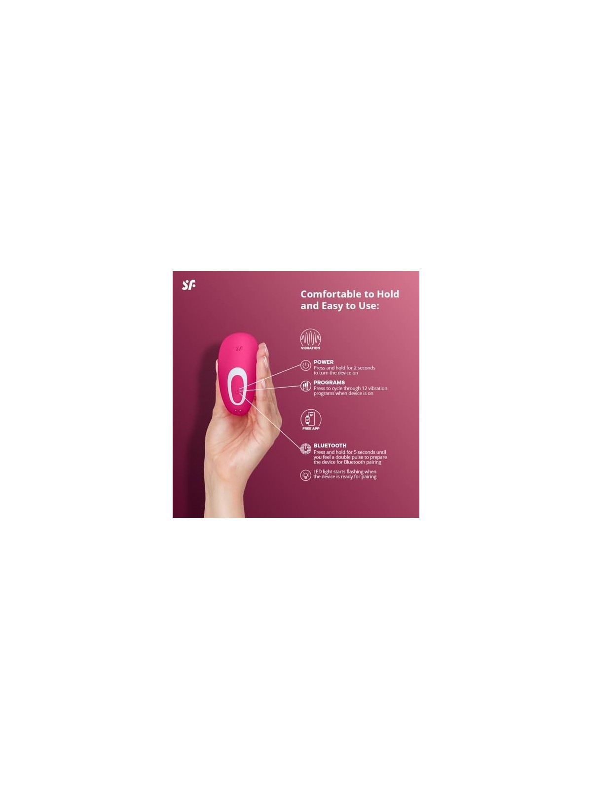 SATISFYER Top Secret Vibratore Rosa 1un Unisex