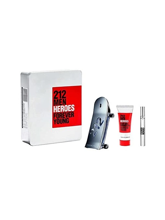 Carolina Herrera 212 MEN HEROES set 3 unit uomo