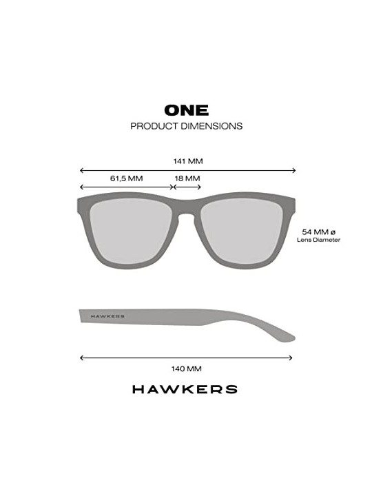 Occhiali da sole polarizzati neri Hawkers ONE RAW dark 1 unitï¿½ï¿½ unisex