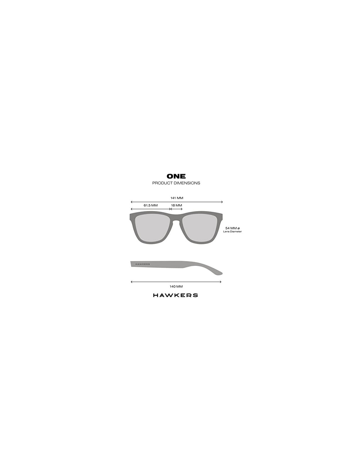 Occhiali da sole polarizzati neri Hawkers ONE RAW dark 1 unitï¿½ï¿½ unisex