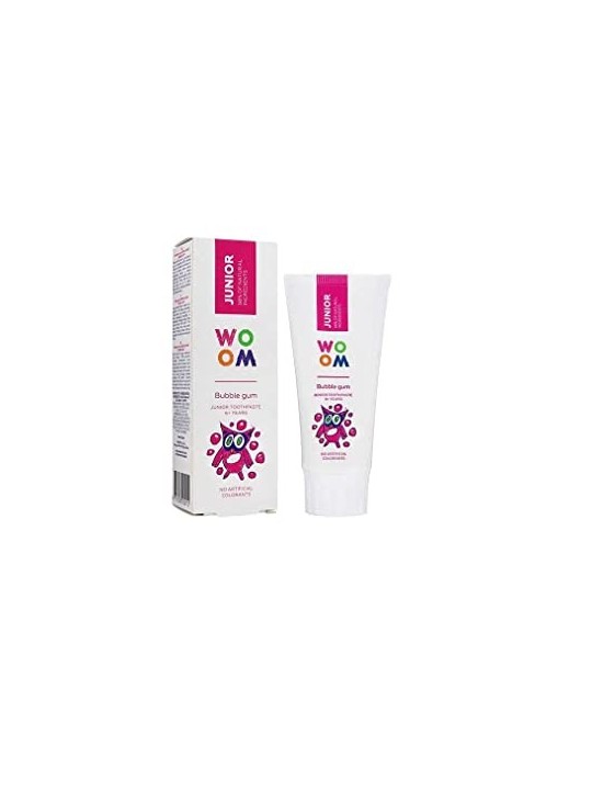 WOOM Junior dentifricio naturale per bambini 6 Bubble Gum 50ml