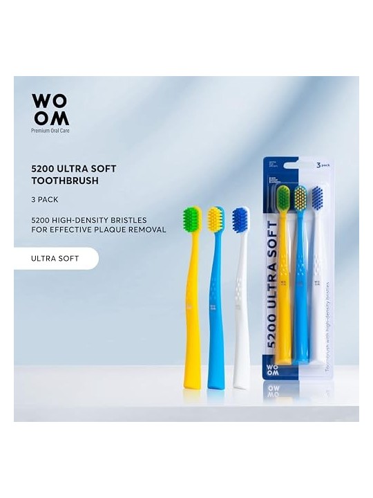 WOOM 5200 Spazzolino da denti ultra morbido 3 pz