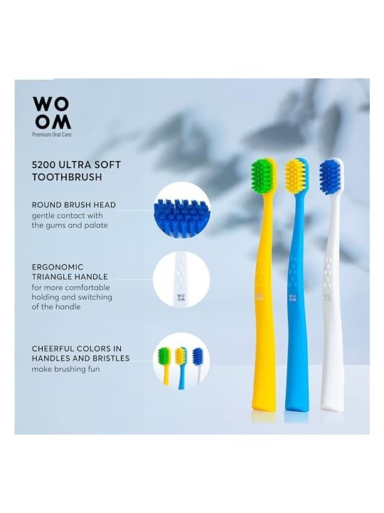 WOOM 5200 Spazzolino da denti ultra morbido 3 pz