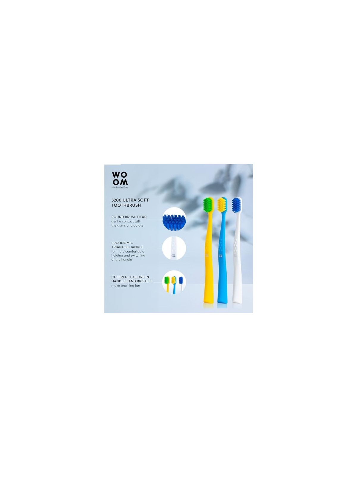 WOOM 5200 Spazzolino da denti ultra morbido 3 pz