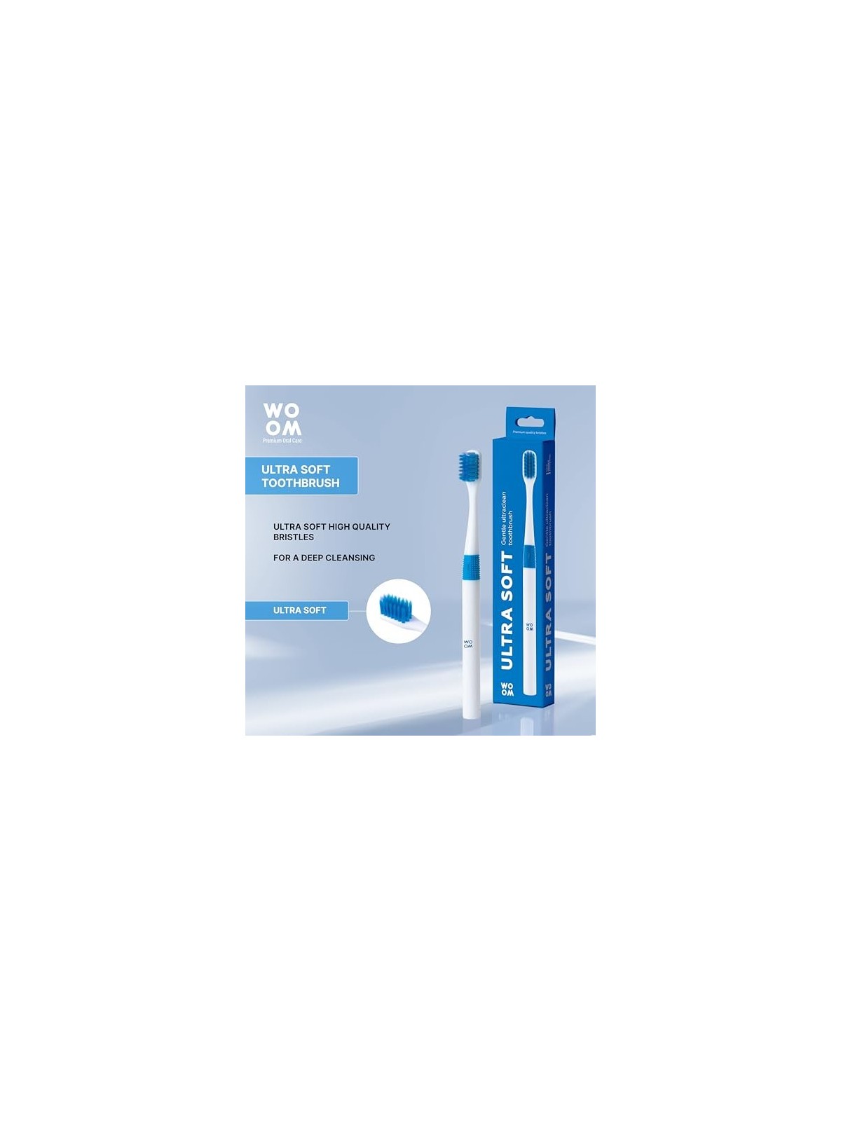 WOOM Ultra Soft Spazzolino per pulizia profonda Ultraclean Blu