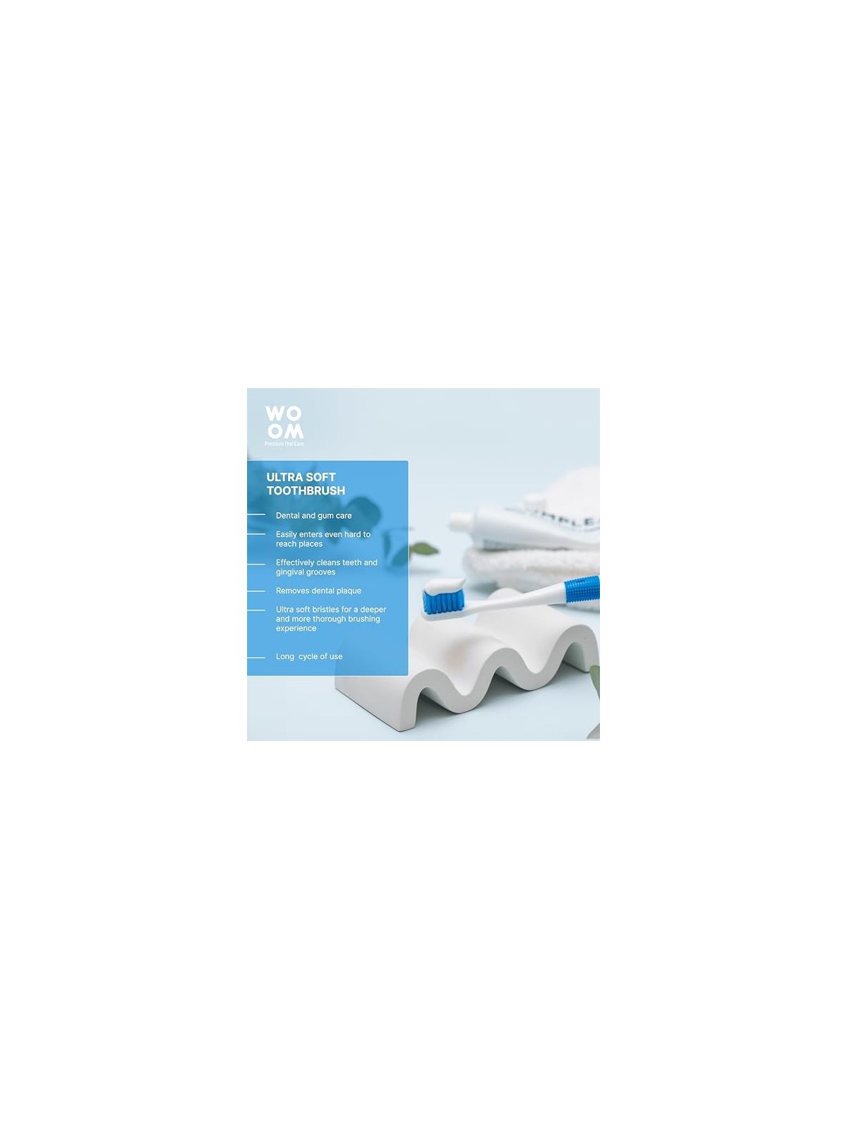 WOOM Ultra Soft Spazzolino per pulizia profonda Ultraclean Blu