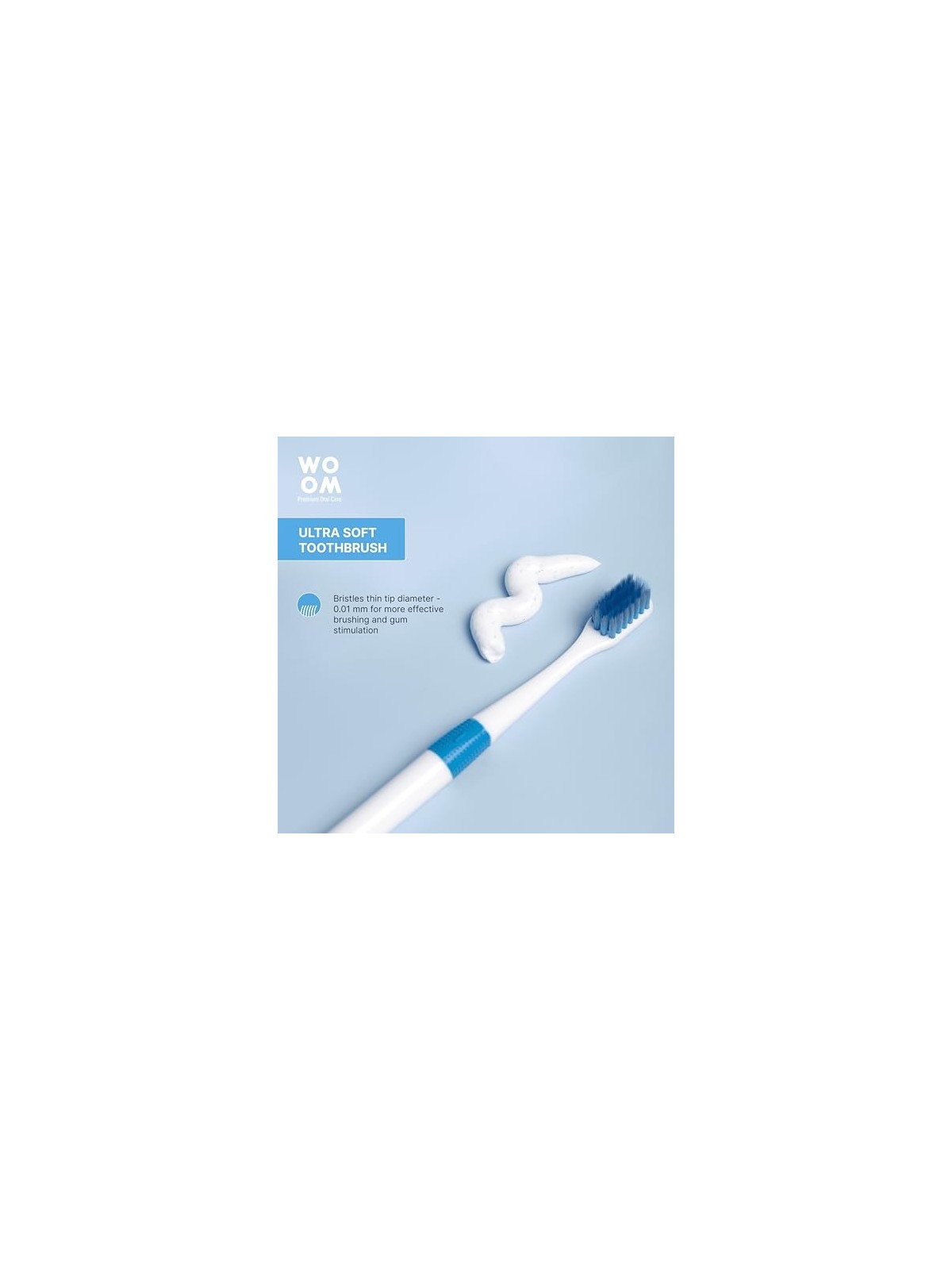 WOOM Ultra Soft Spazzolino per pulizia profonda Ultraclean Blu