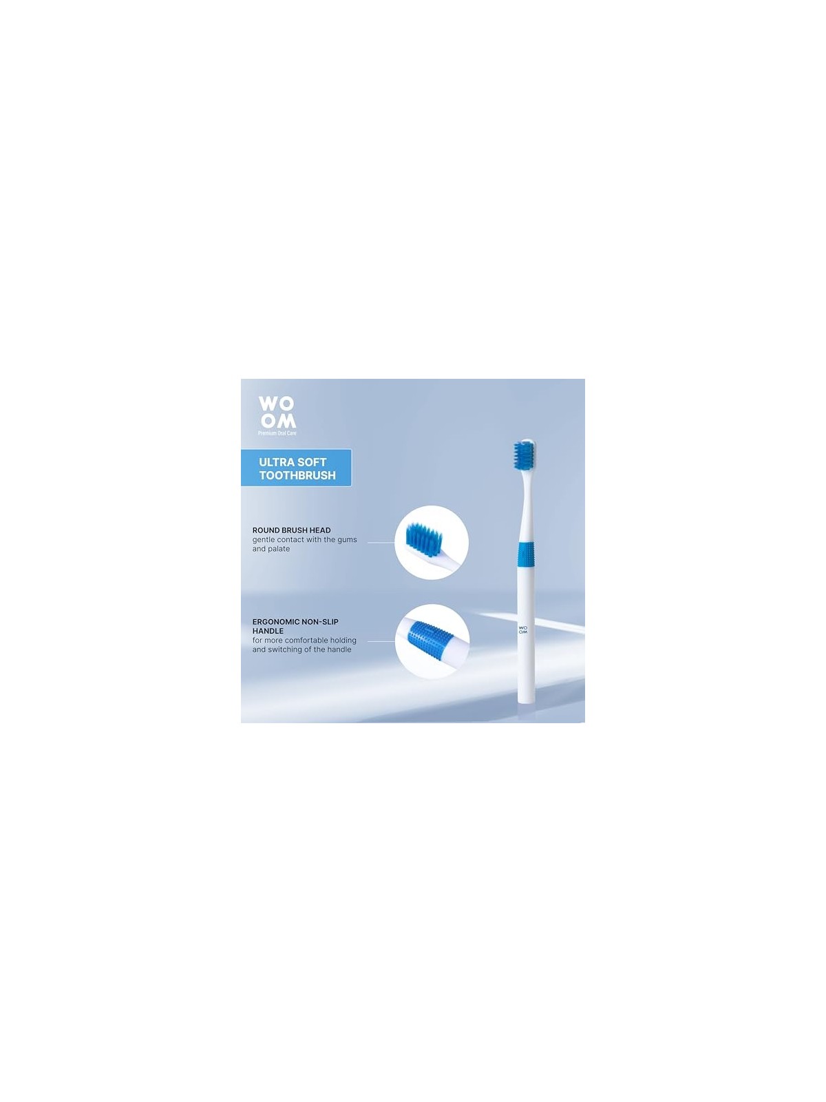 WOOM Ultra Soft Spazzolino per pulizia profonda Ultraclean Blu