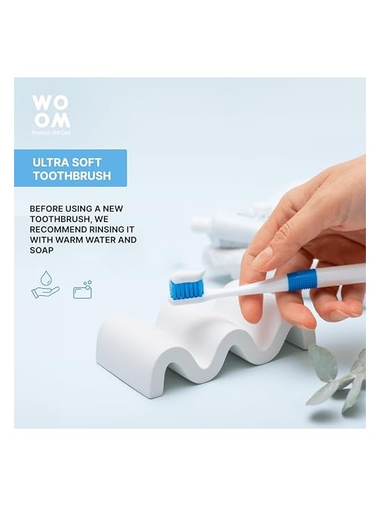 WOOM Ultra Soft Spazzolino per pulizia profonda Ultraclean Blu