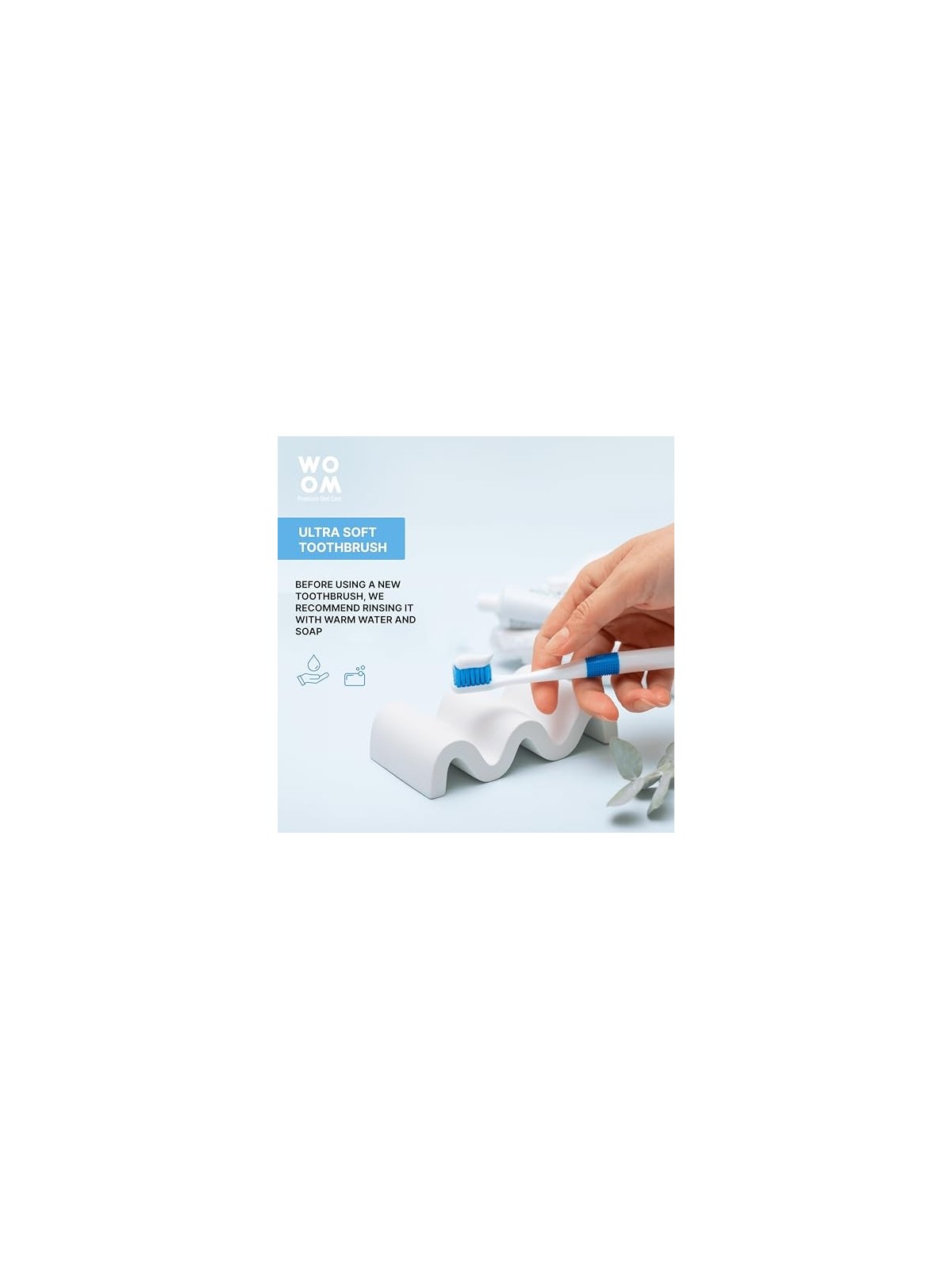 WOOM Ultra Soft Spazzolino per pulizia profonda Ultraclean Blu