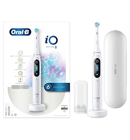 Oral B iO8 Serie Bianco Alabastro Spazzolino Elettrico Donna