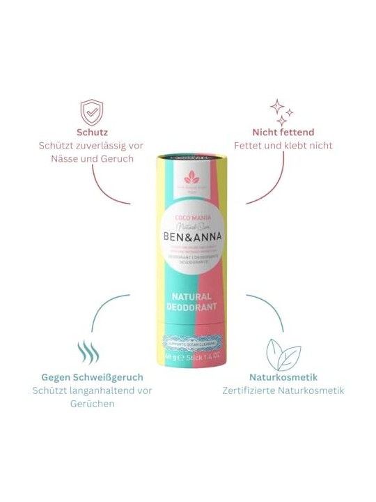 Deodorante stick naturale BEN & ANNA Lime Persiano 40g