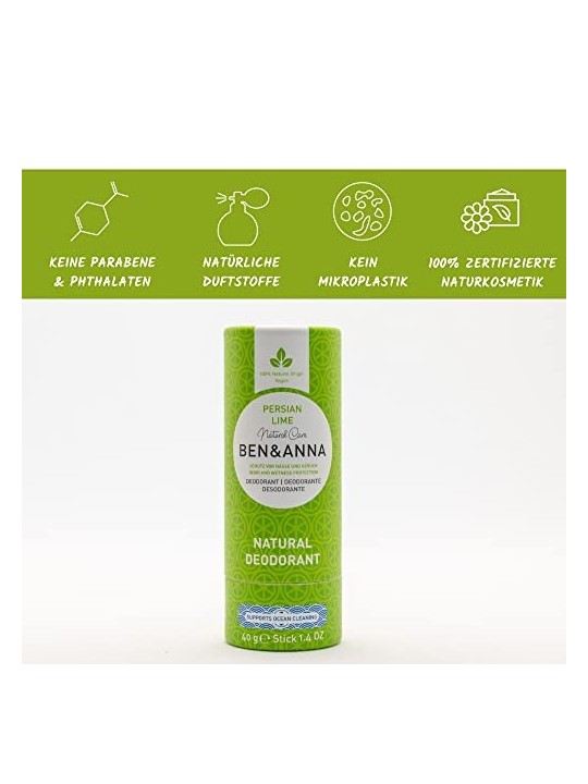 Deodorante stick naturale BEN & ANNA Urban Black 40g