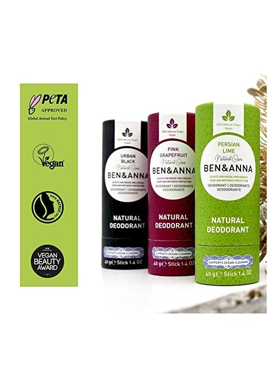 Deodorante stick naturale BEN & ANNA Urban Black 40g