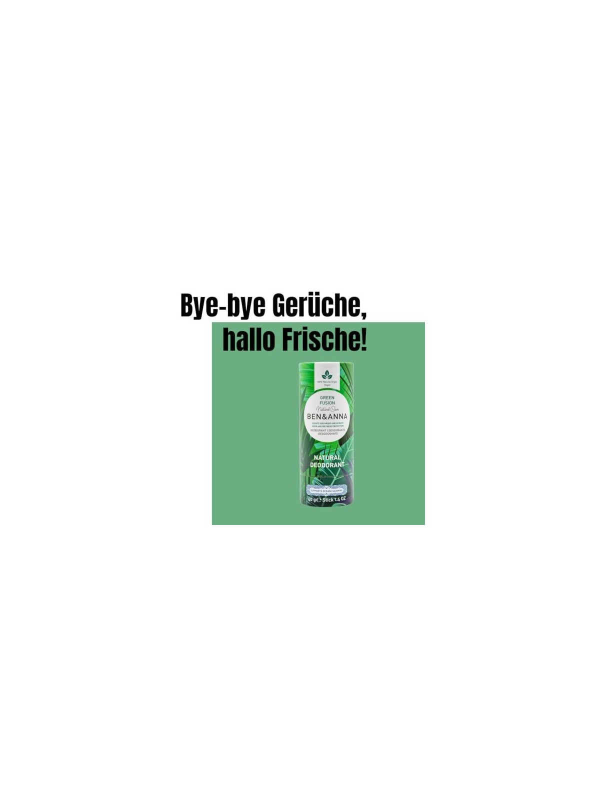 Deodorante stick naturale BEN & ANNA Pompelmo Rosa 40g