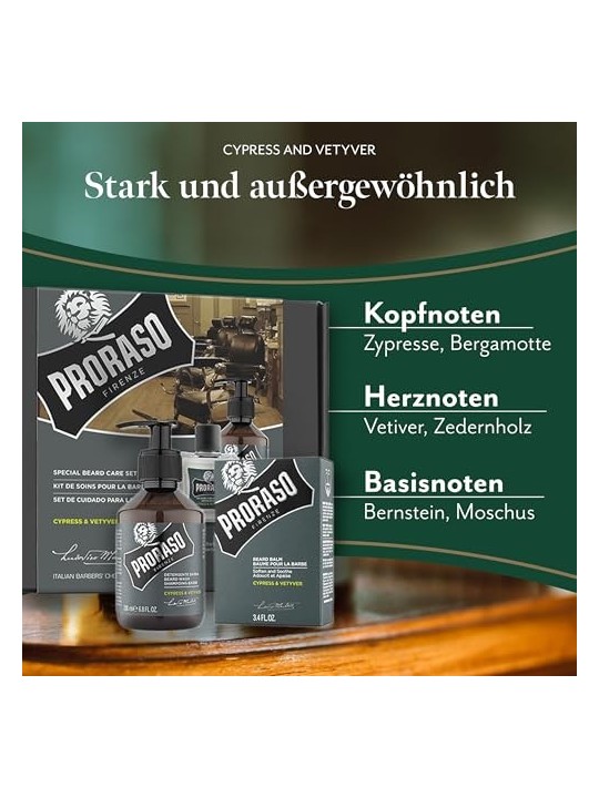 Set Proraso cipresso e vetiver uomo