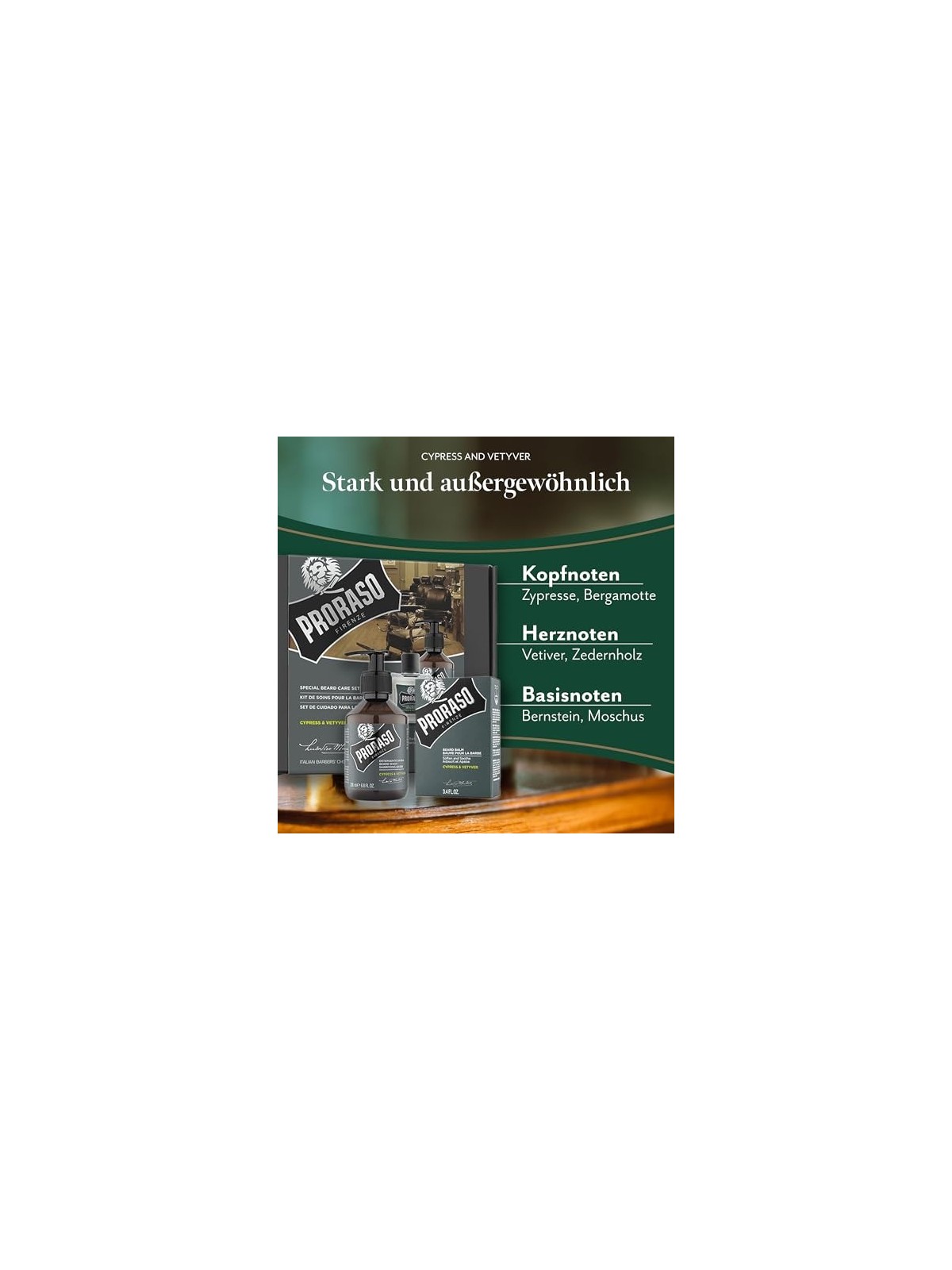 Set Proraso cipresso e vetiver uomo