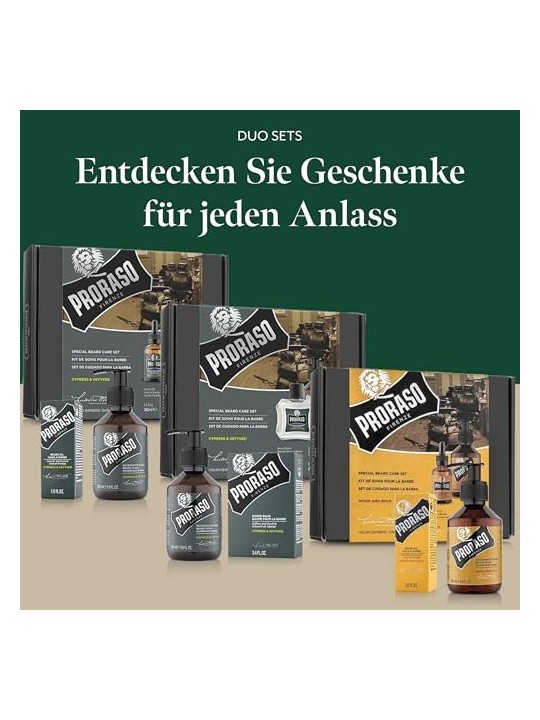 Set Proraso cipresso e vetiver uomo