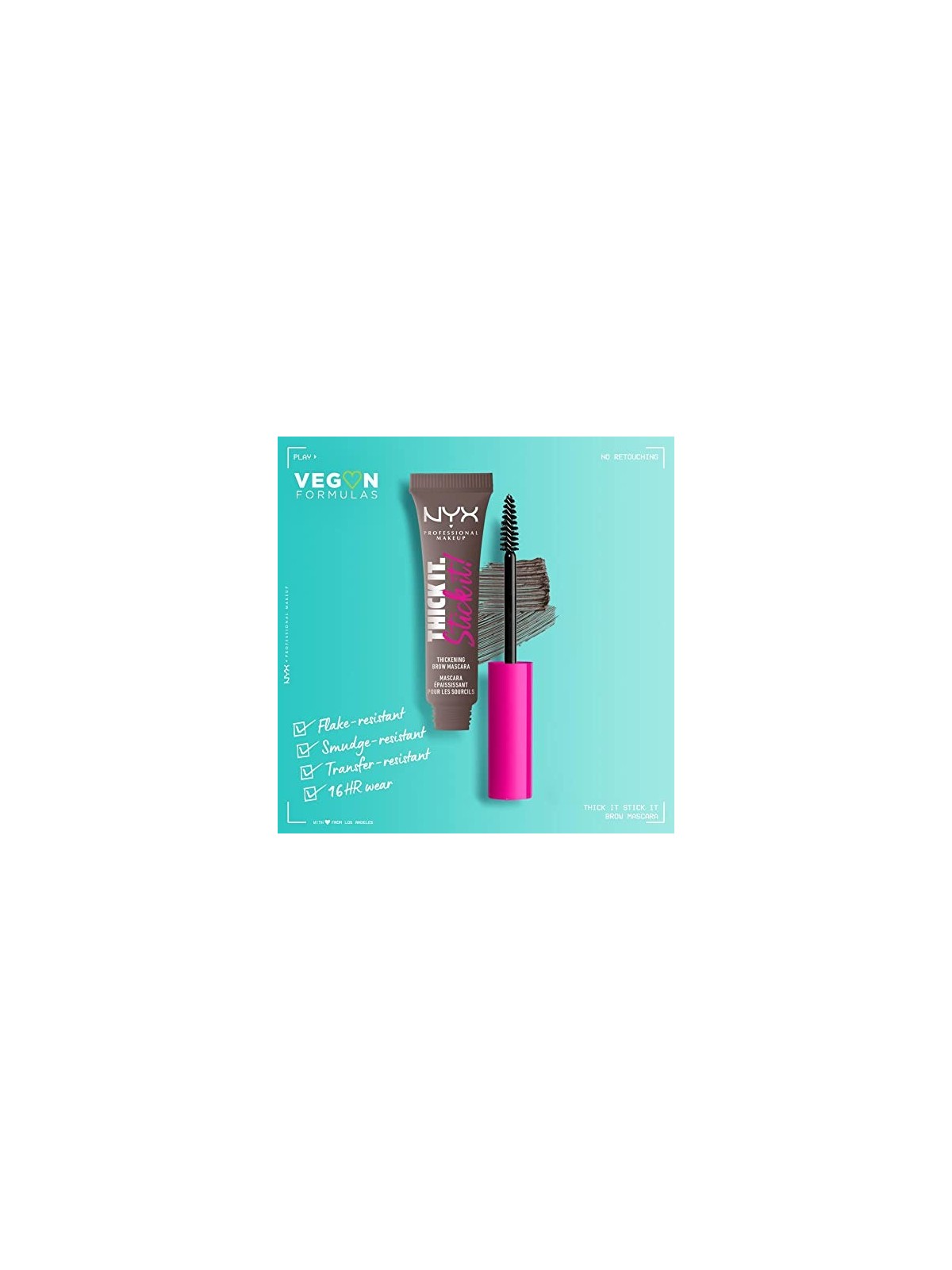 Nyx Professional Make Up TICK IT STICK IT mascara per sopracciglia n05 cool ash brown unisex 1u