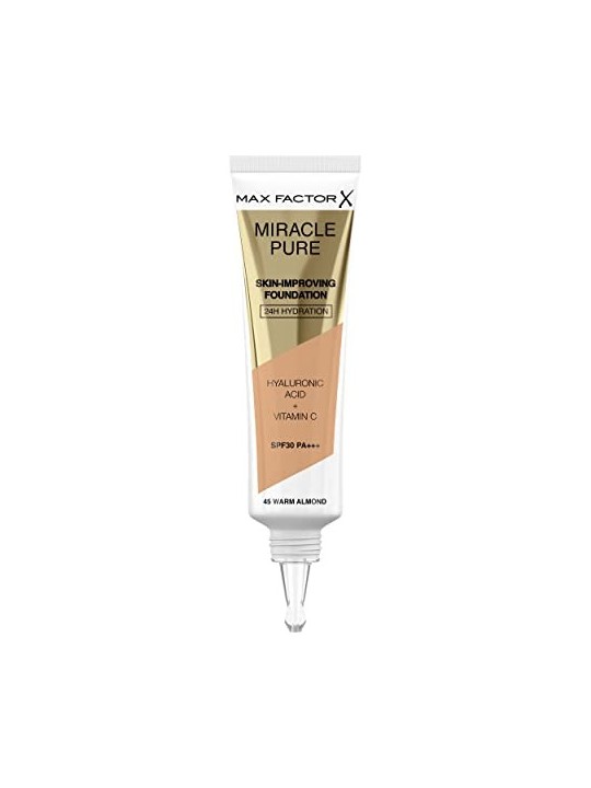 Max Factor Miracle Pure Fondotinta SPF30 30 ml 45 Warm Almond