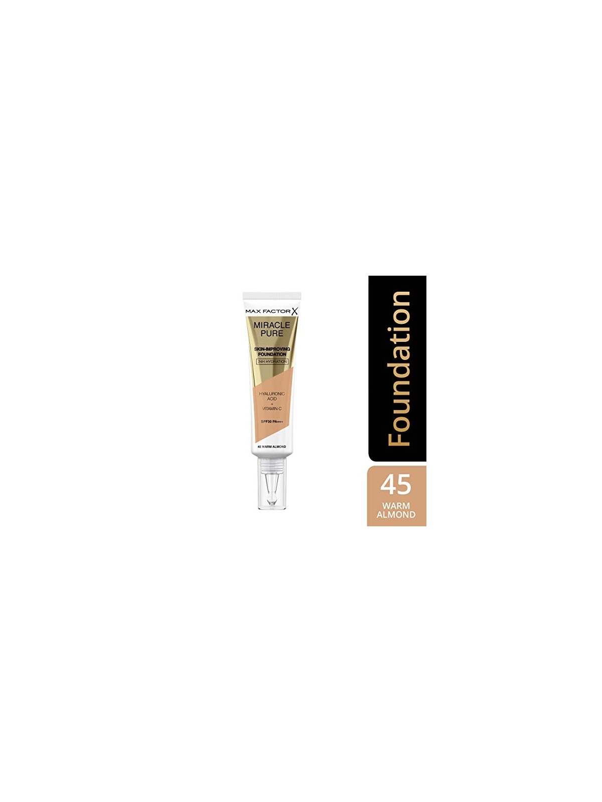 Max Factor Miracle Pure Fondotinta SPF30 30 ml 45 Warm Almond