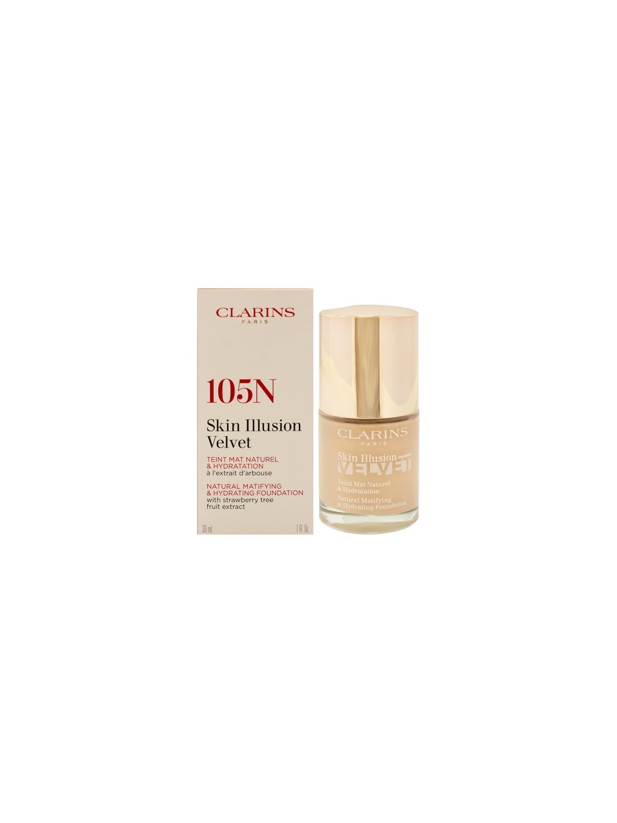 Clarins base velluto illusione pelle 105n 30ml donna