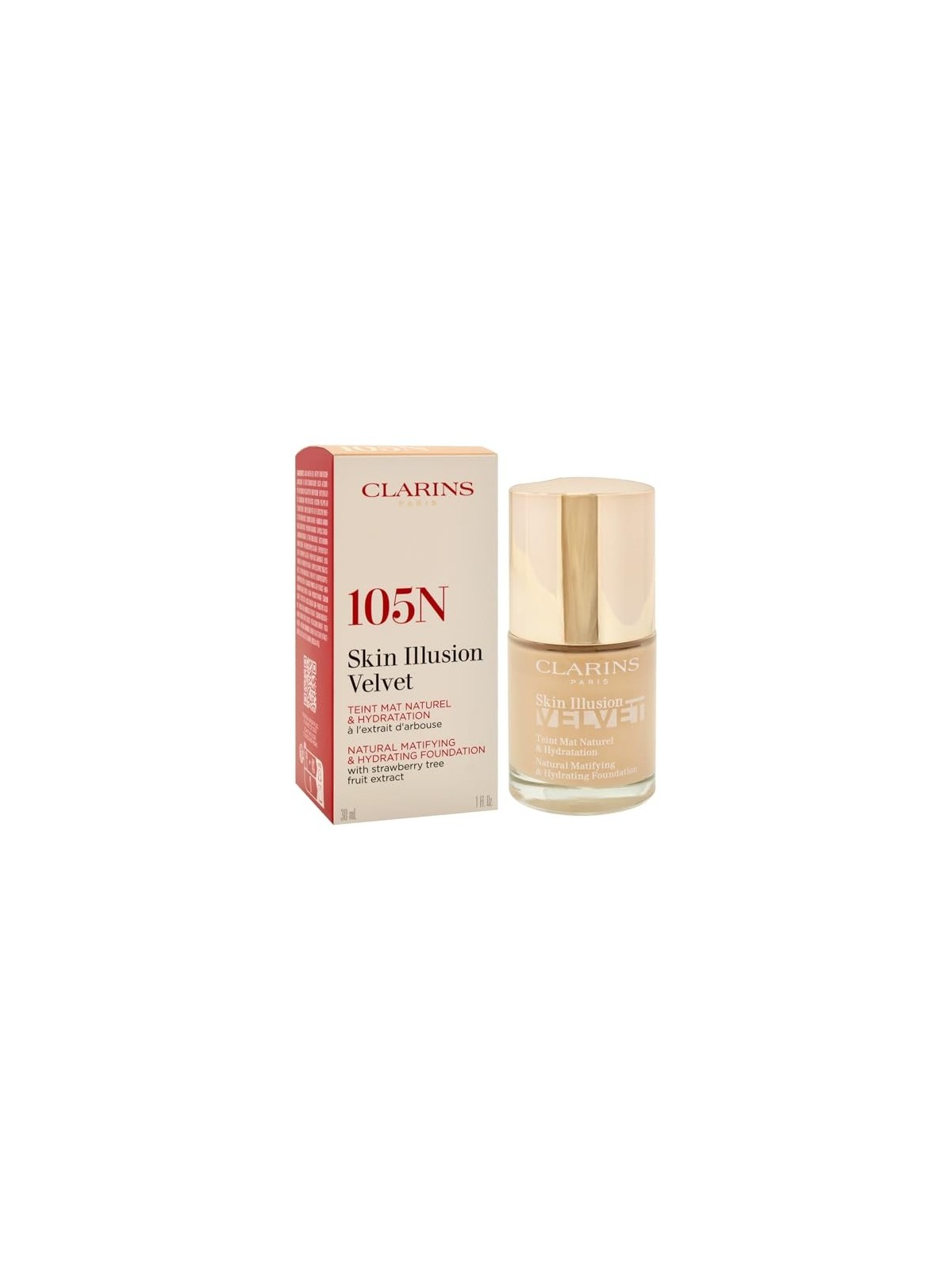 Clarins base velluto illusione pelle 105n 30ml donna