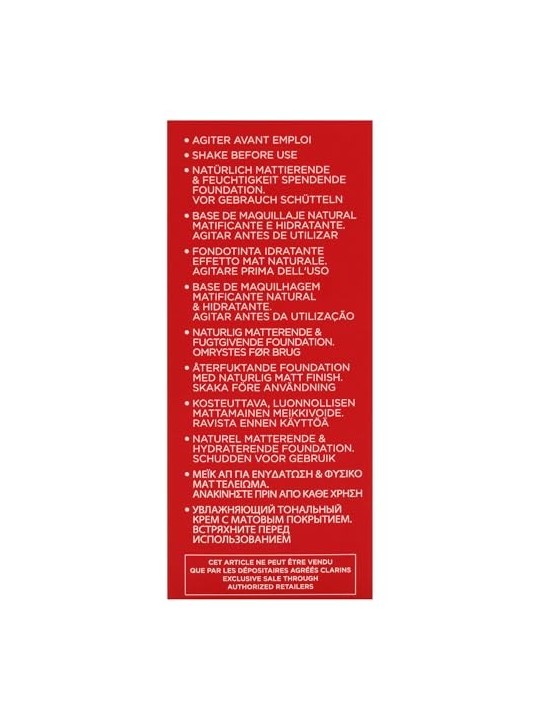 Clarins base velluto illusione pelle 105n 30ml donna