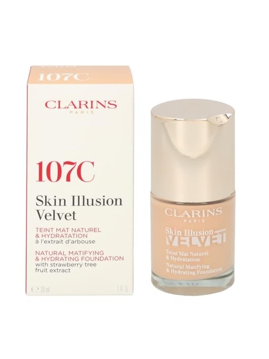 Clarins Skin Illusion Velvet Foundation donna 30ml Numero 107C