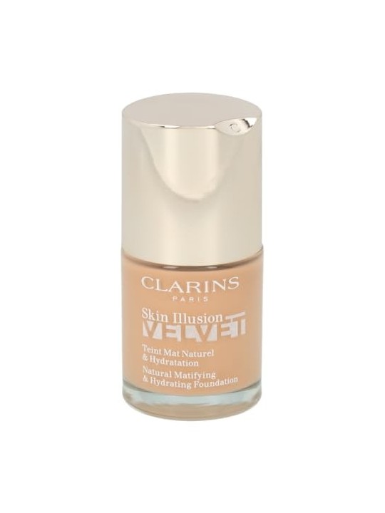 Clarins Skin Illusion Velvet Naturale Fondotinta Opacizzante e Idratante 30ml - Tonalità: 112C donna Clarins www.essenzetotalsty