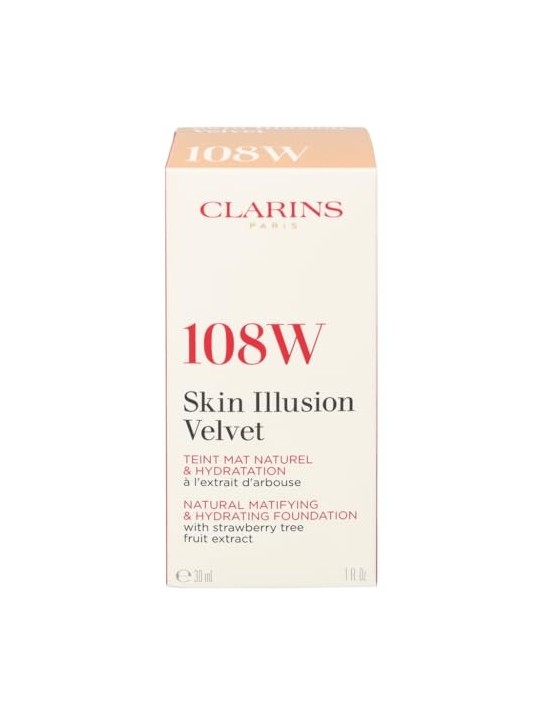 Clarins Skin Illusion Velvet Foundation donna 30ml Numero 108