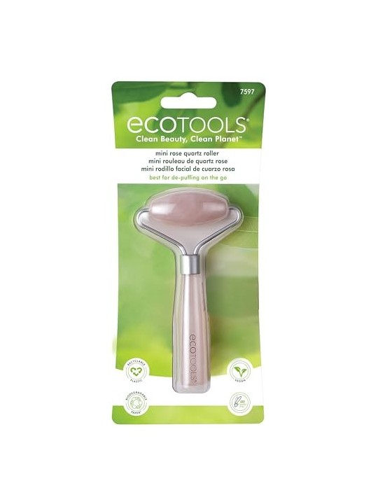 EcoTools Rullo viso Mini Quarzo rosa Rullo massaggiante viso da viaggio realizzato in quarzo rosa donna 1 unit