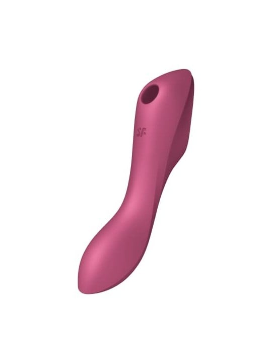 Vibratore d'aria Satisfyer Curvy Trinity 3, rosso. Massimo piacere